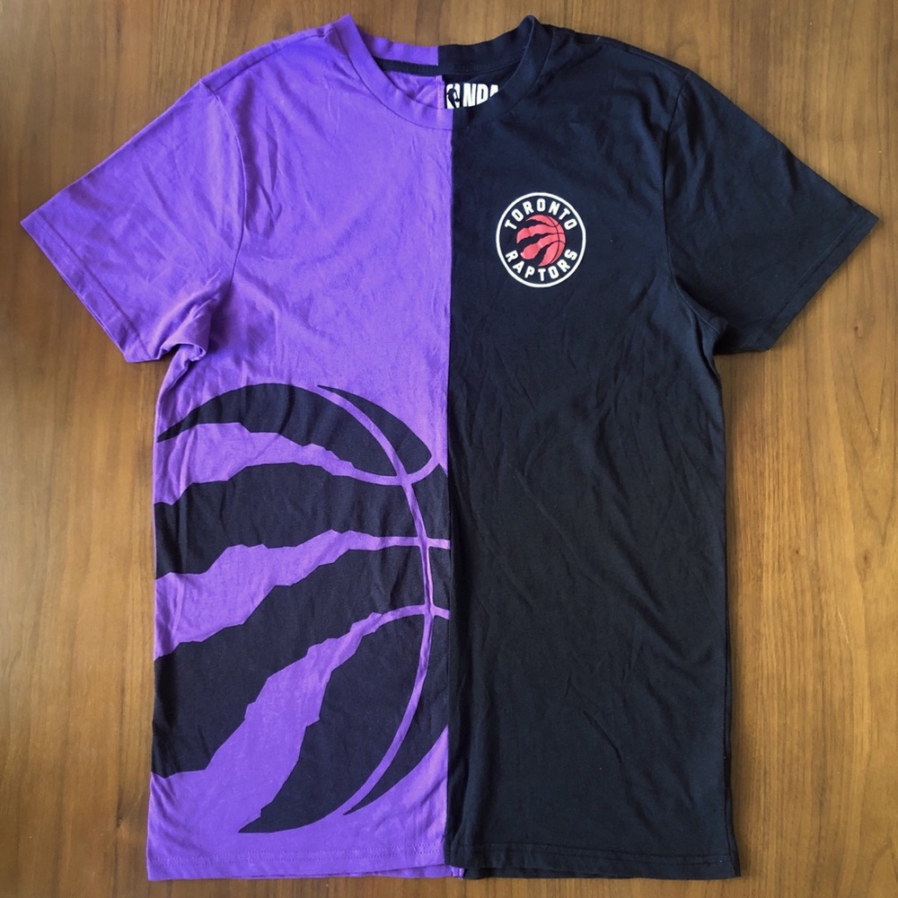 NBA Toronto Raptors Colour block Tee ✨ Ladies Size L Long Fit